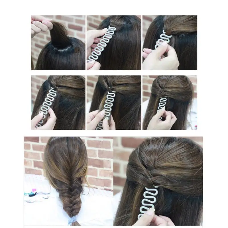 Магия женщин девушки коса многоножка Твист волос Braider DIY инструмент для укладки волос(белый