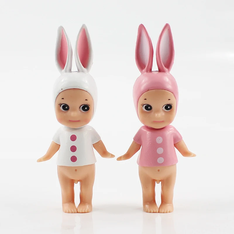 10 см 4 шт./лот Kewpie Фигурки игрушки Sonny Angel Мультяшные животные кролик кукла ПВХ