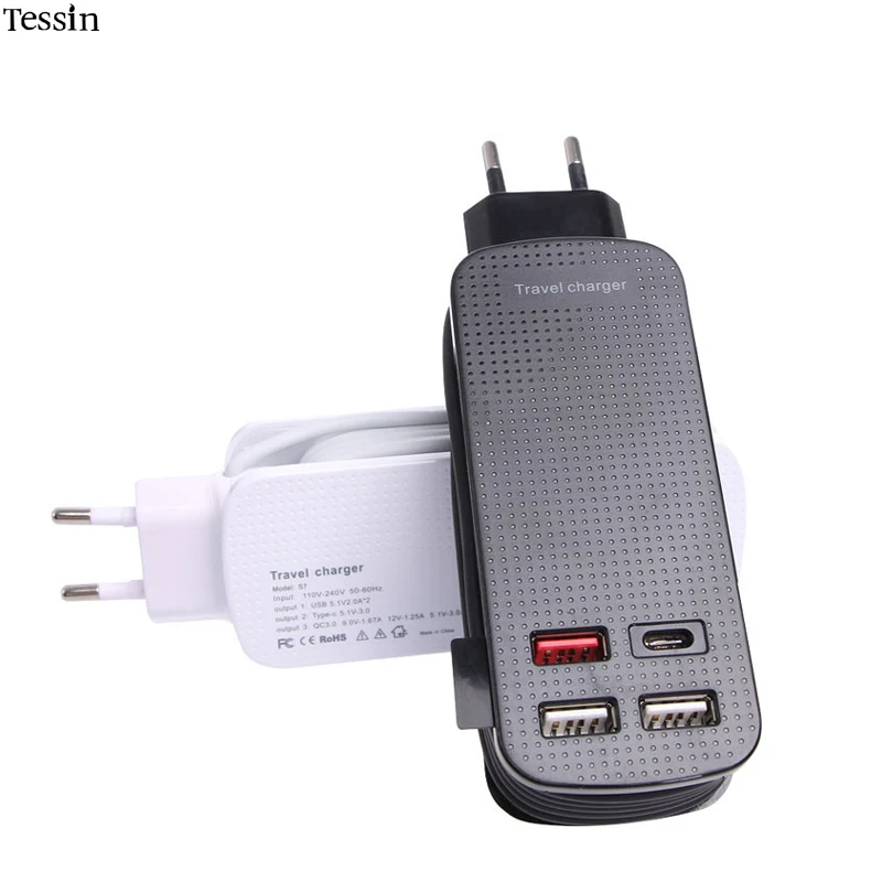 

Дорожное зарядное устройство с несколькими USB-портами, 50 Вт