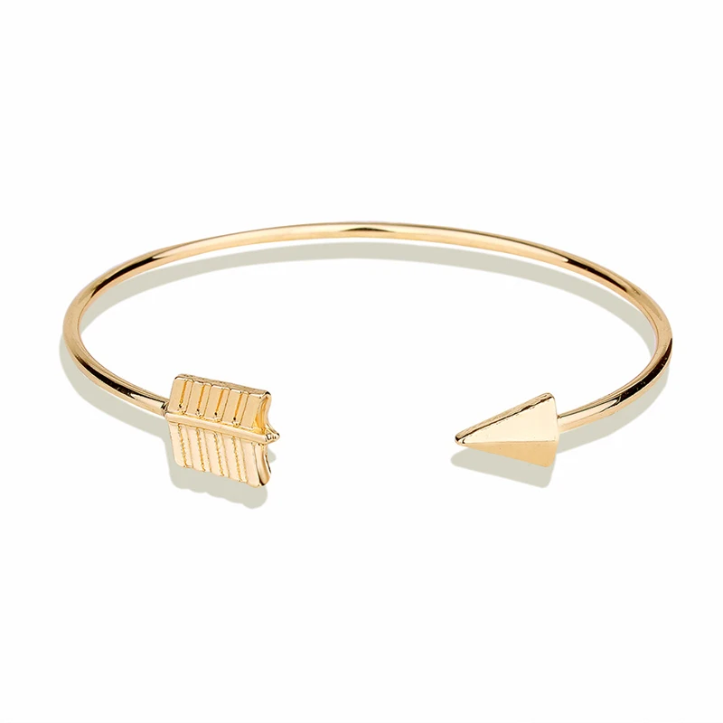 Модные простые 2 шт./упак. сплава стрелка узлом открытие браслет для женщин