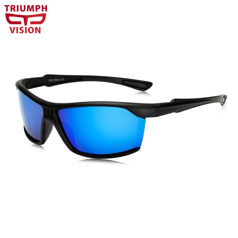 Мужские солнцезащитные очки с защитой UV400 TRIUMPH VISION черные пластиковые