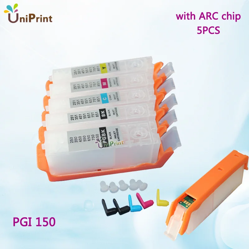 5 комплектов PGI 150 многоразового картридж для Canon IP7210 MG5410 MX721 MX921 MG6410 MG5510 MG6310 IX6810