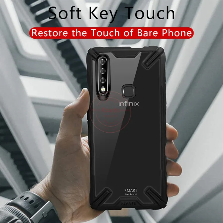 Чехол для телефона Rzants для Infinix Smart 3 Plus/S4, прозрачный жесткий чехол для задней панели, противоударный защитный сверхмощный Тонкий чехол