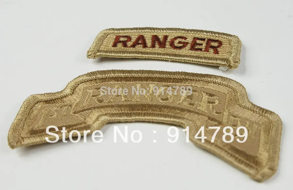 

US ARMY 1ST BN RANGER TABS - 2 PIECES PATCH SAND COLOUR-32767