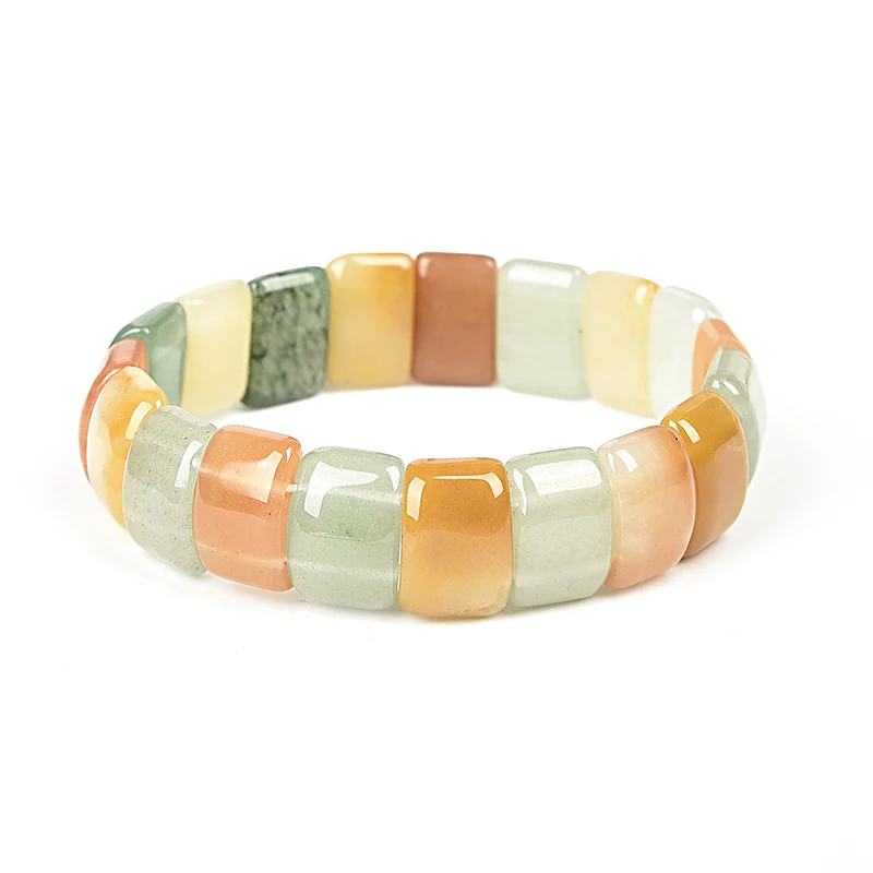 Различных размеров для семи-красочных камней индивидуальные для Зачарованного ювелирный браслет 7,5 дюймов благородный женский H183