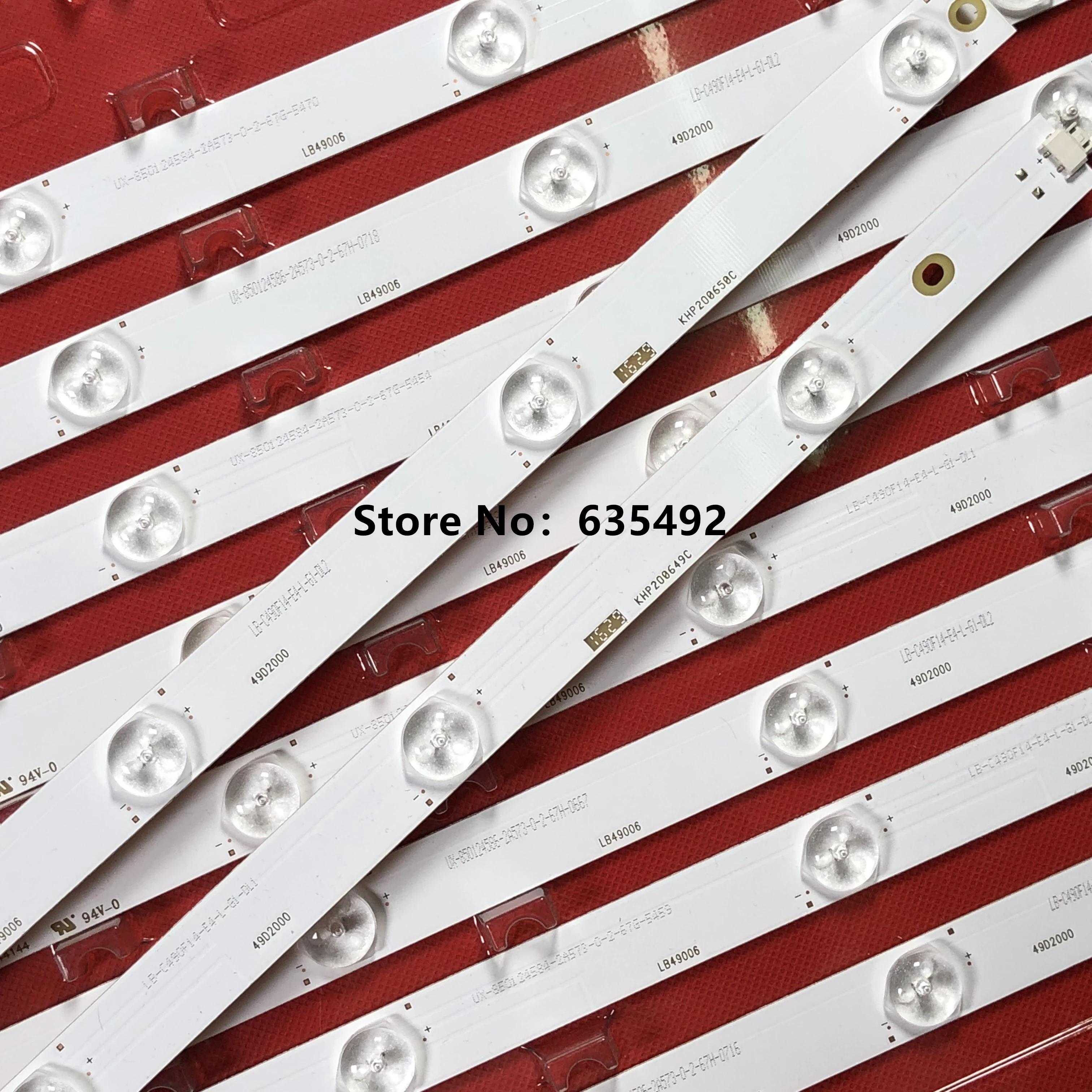 

1set=10Pieces LED Backlight chang hong UD49D6000i = 49D2000 bar light SVJ490A19 LB-M490U14-E1-L-SE2 LB-M490U14-E1-L-SE1