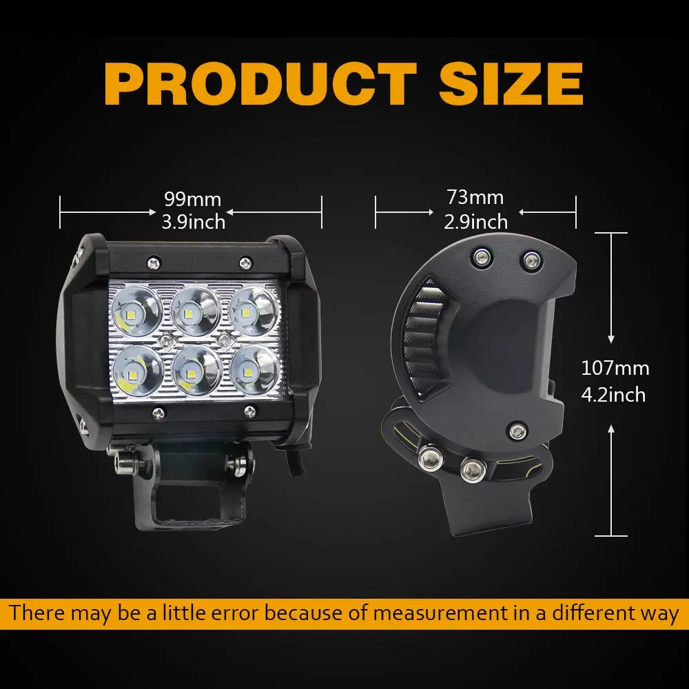 COLIGHT 4 дюйма 18 Вт светодиодный рабочий свет LED 12 в бар автомобилей для Lada мотоцикл
