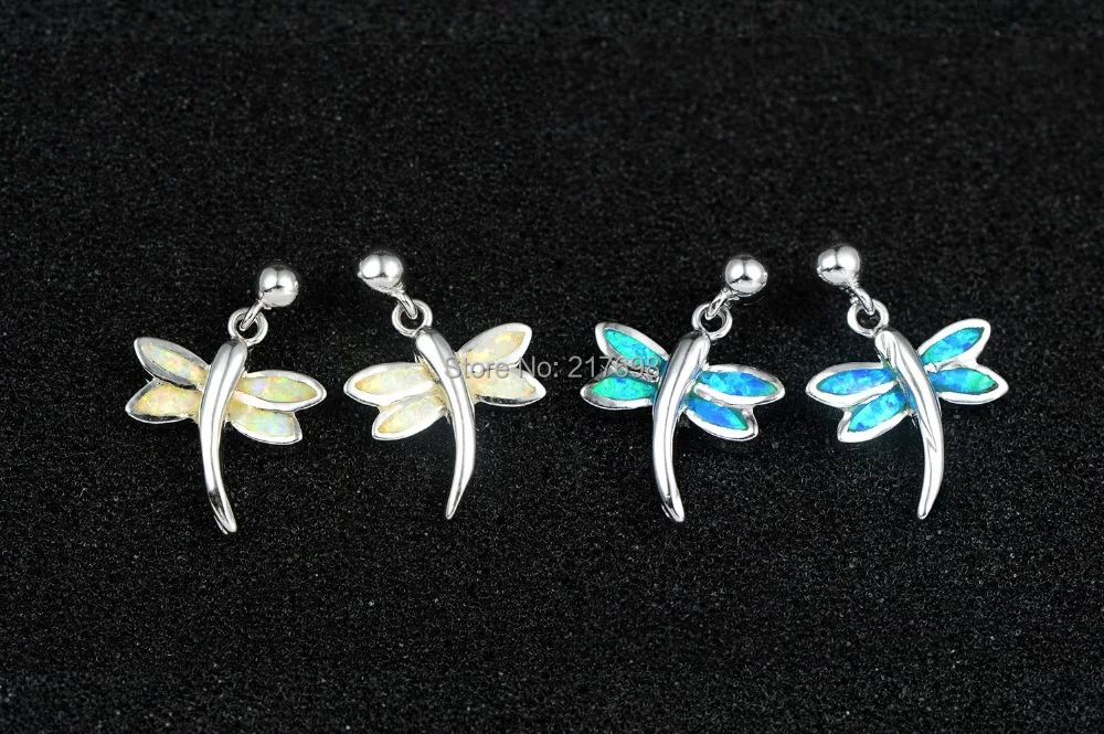 Женские серьги подвески в виде стрекозы из серебра 925 пробы|drop earrings|earrings dangleearrings