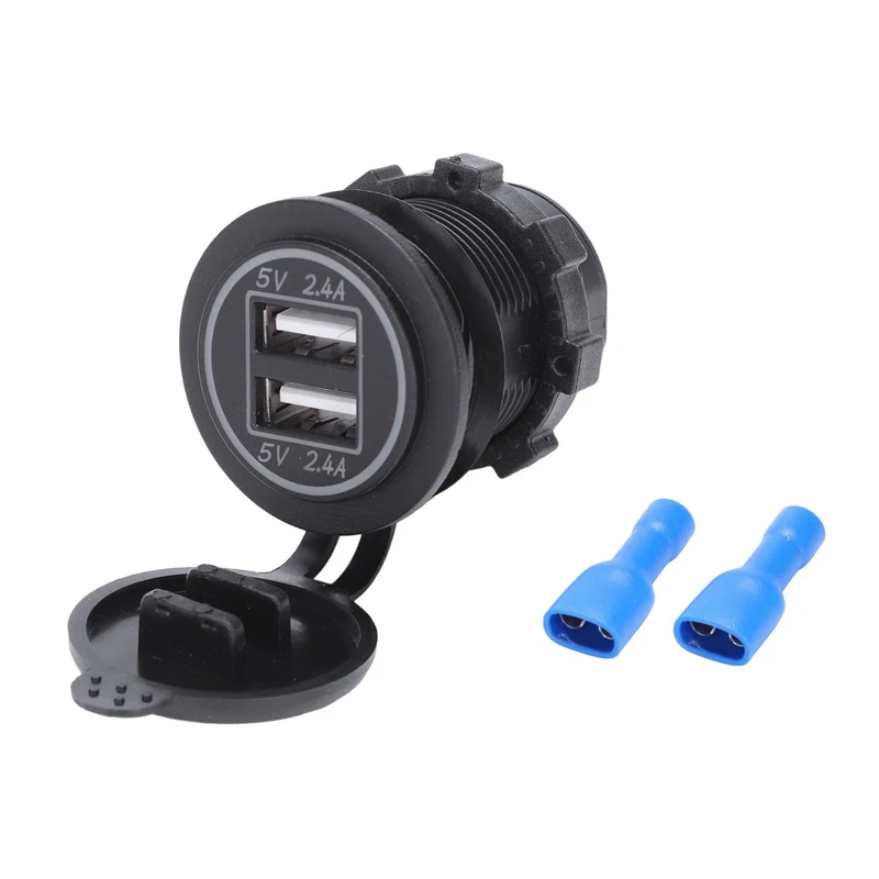 5V 4.8A двойной Usb зарядное устройство гнездо адаптера питание для 12V 24V автомобиль