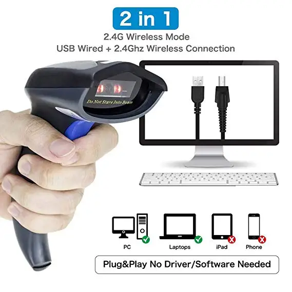 QR сканер штрих-кодов проводной автоматический USB 1D 2D с подставкой для Мобильных