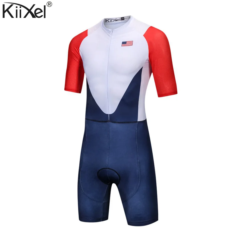 Бренд США Команда Велоспорт Skinsuit мужской Триатлон Speedsuit комбинезон Майо Ciclismo