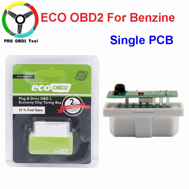 Single PCB 15% экономия топлива EcoOBD2 для бензиновых автомобилей Eco OBD2 дизель NitroOBD2 чип тюнинговая коробка вилка и драйвер диагностический инструмент - Цвет: Single PCB