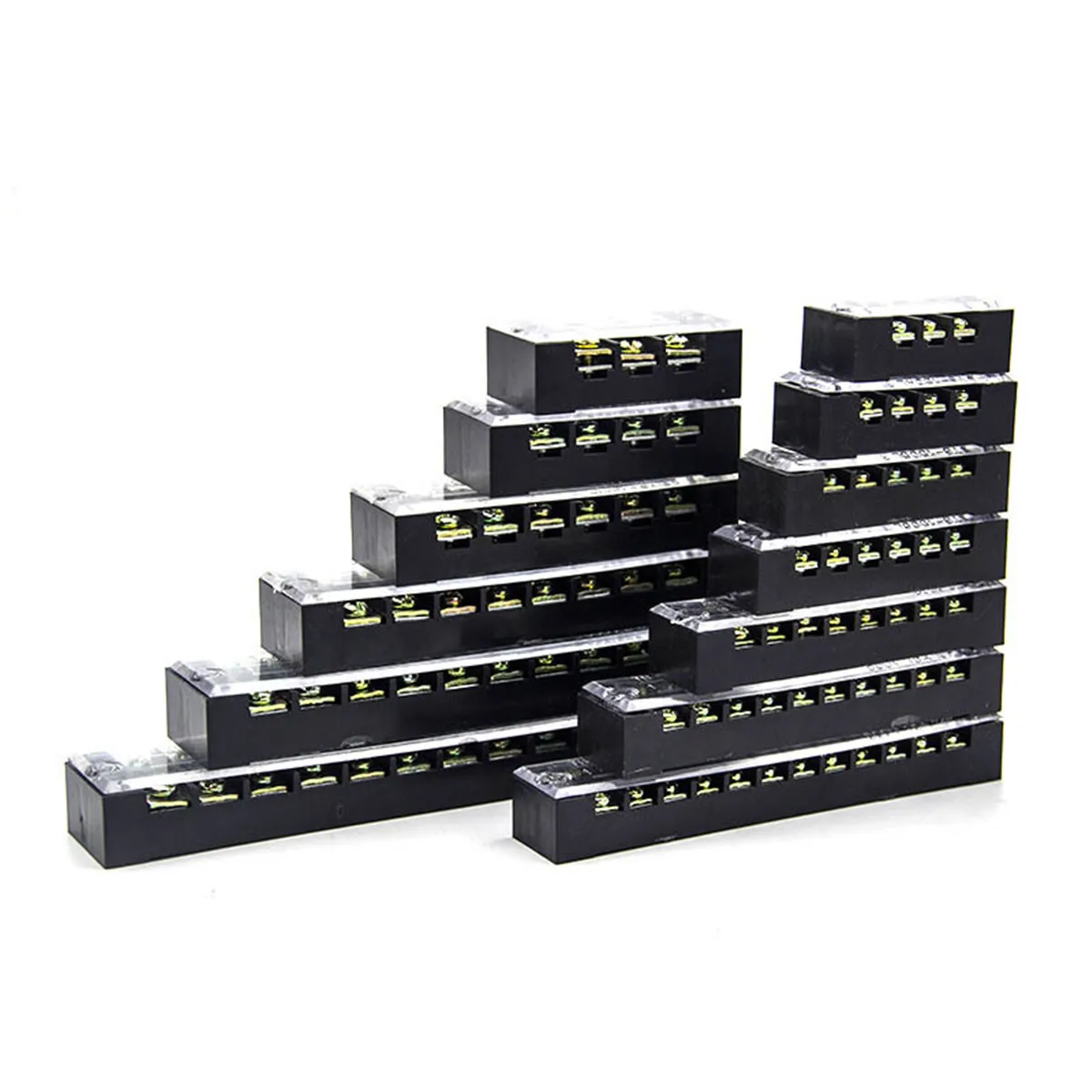 OOTDTY 600V 15A 25A 45A 3/4/5/6/10/12 позиций с двойным рядом барьер Клеммная колодка Разъем провода