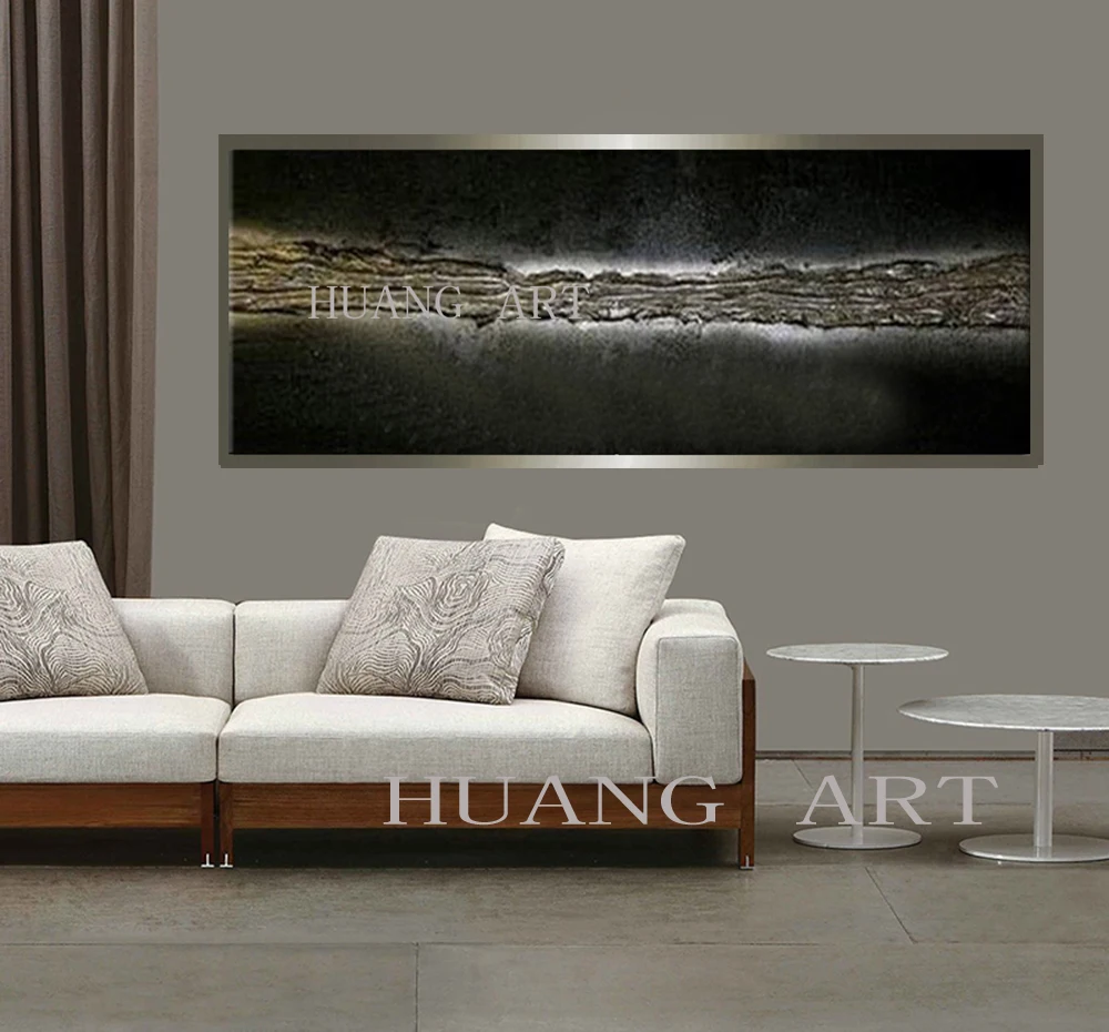 

Large murals abstract black and white large creations decorate homes and hotel cafes and bedrooms Hand-painted oil painting