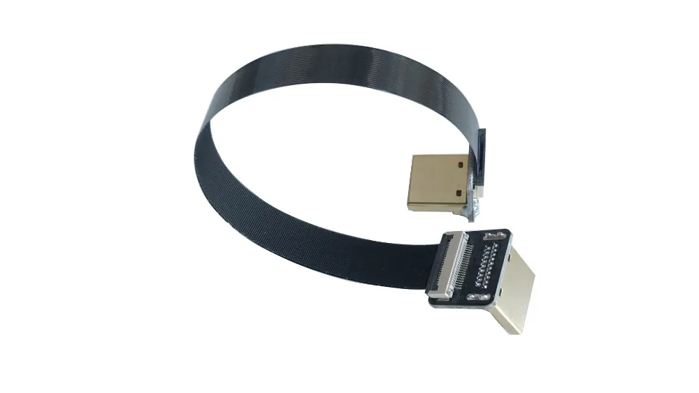 Плоский ленточный кабель 40 см/50 см/60 см мягкий гибкий HDMI со стандартным углом