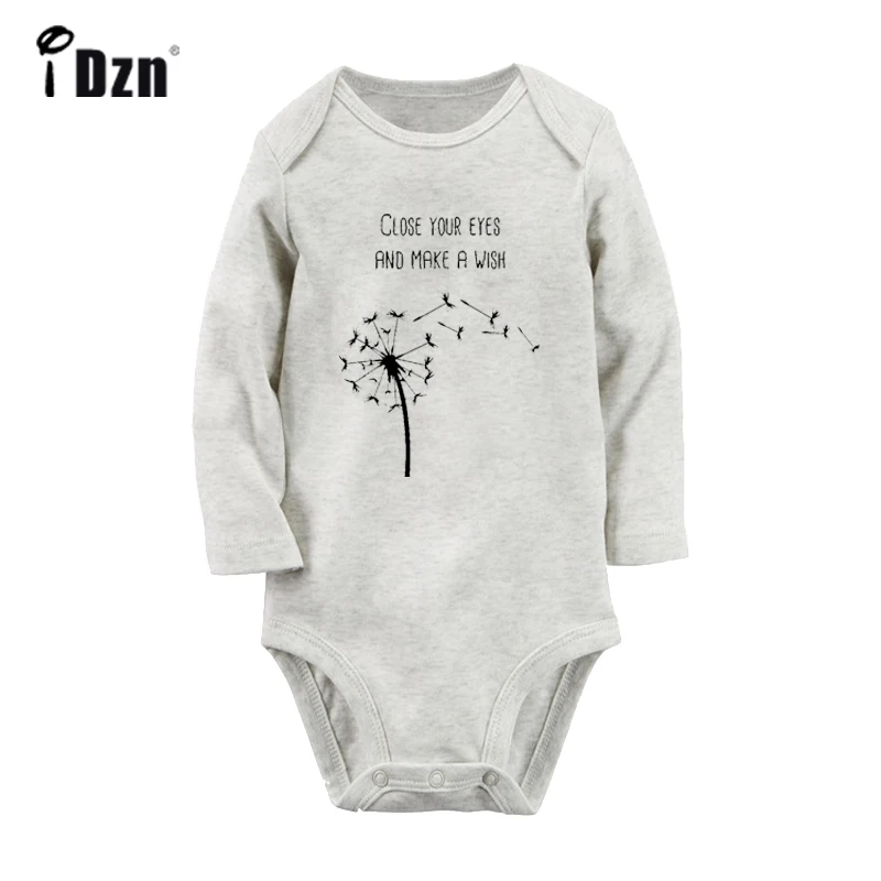 ieBaby1445GC Закройте глаза и сделайте пожелание дизайн новорожденных мальчиков и девочек униформа-комбинезон с принтом для младенцев Боди Одежда хлопок наборы - Цвет: ieBaby1445GC