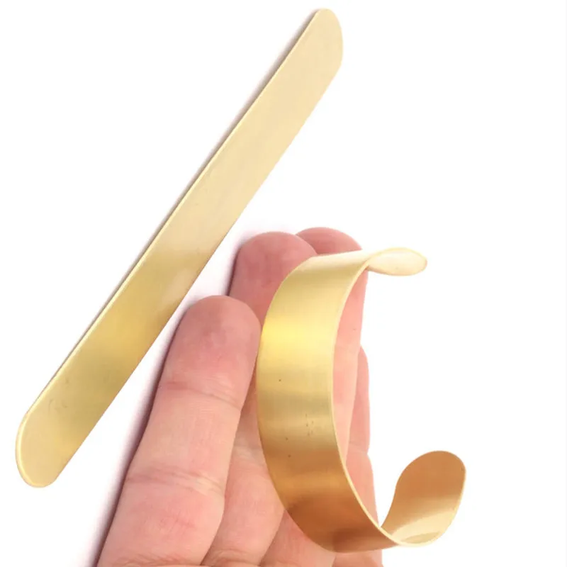 2 шт. .. Необработанные латунные манжеты браслеты браслеты/плоский Размер (15x146x0 80