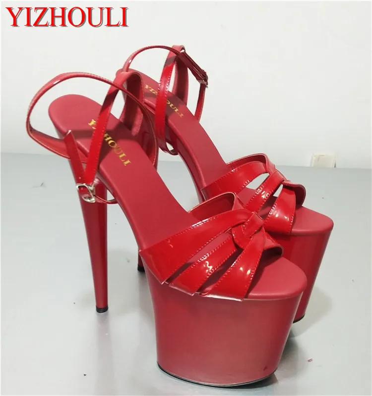 20cm heels for sexy models, summer parties for women, sexy dancing shoes for nightclubs