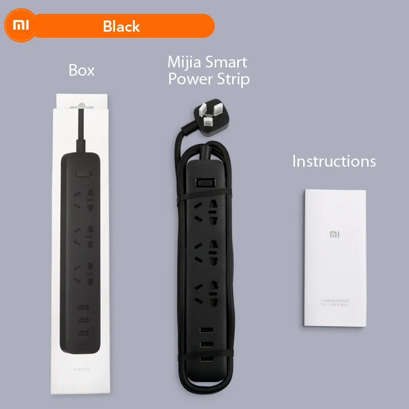 Оригинальная смарт лента Xiaomi Mijia 3 2A с usb портами для быстрой зарядки + гнезда Xiaom MI