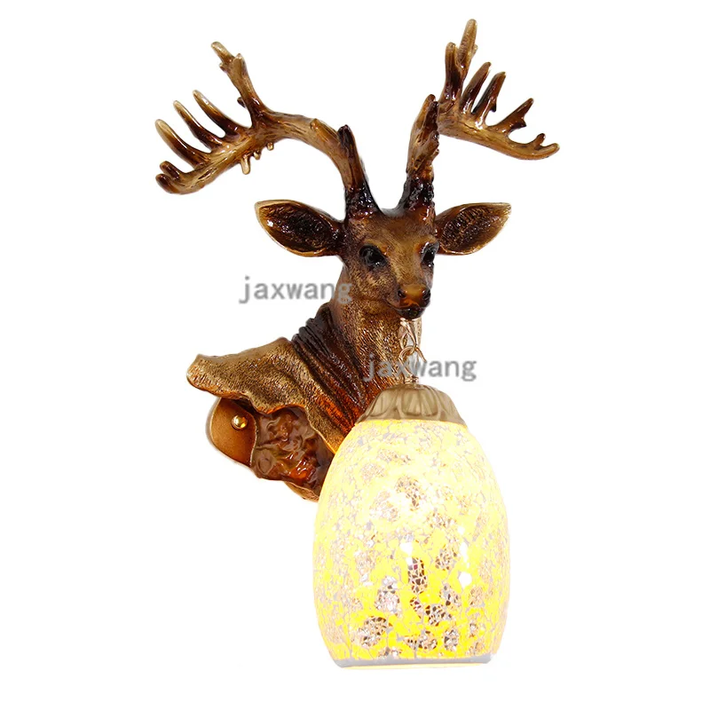 Американский светодиодный настенный светильник s для дома лофта рога оленя в