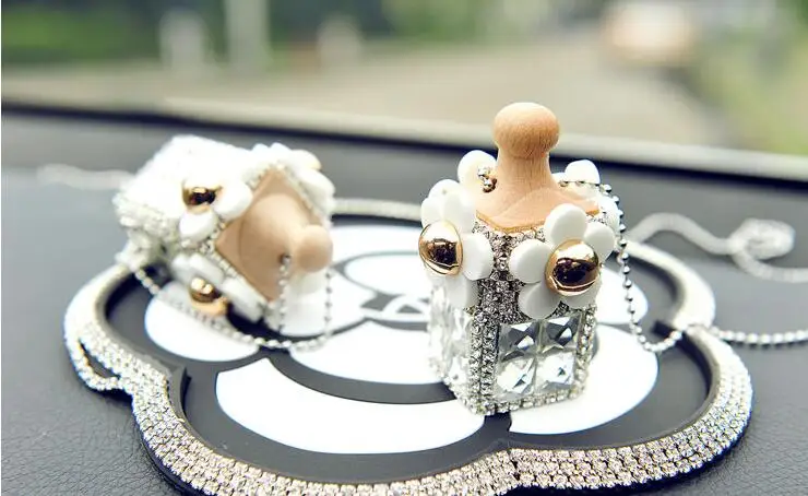 Fashion Crystal Car Rearview Mirror Air Freshener Perfume Diffuser Pendant Room Bathroom Hanging Ornament | Автомобили и