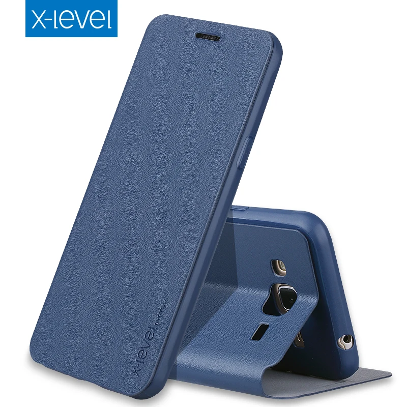 X Level Роскошный деловой чехол из искусственной кожи для samsung Galaxy J3 2016 j320 откидной