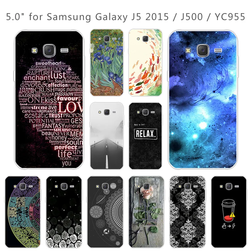 For Samsung J5 2015 Cases Silicone for J5008 SM-J500F J500 J500F Back Phone Marbles Cover Skin Coque Soft TPU Shell |