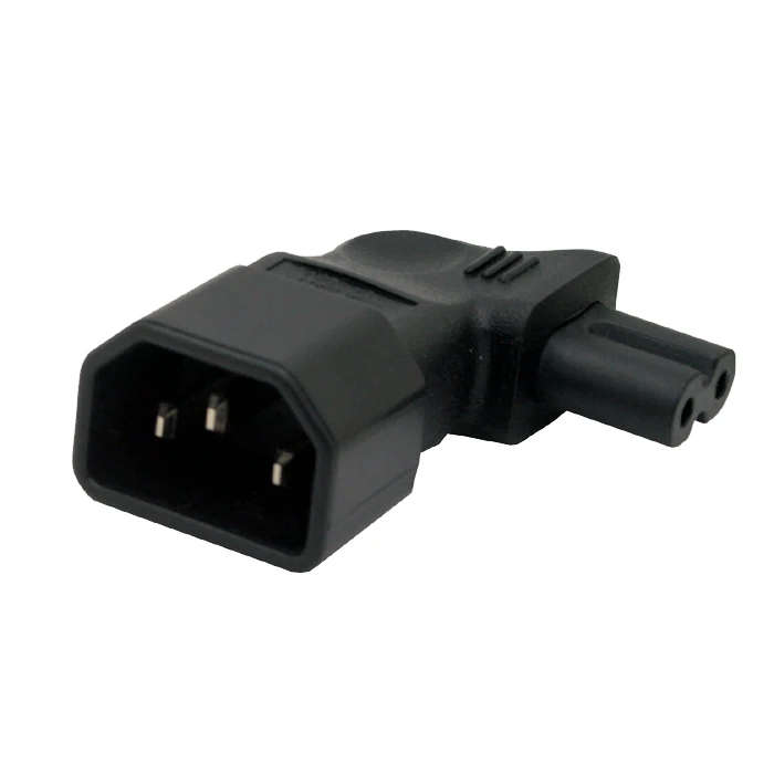 Переходник IEC 320 C14 C7 с прямым углом переходник на 3 контактного штекера 2