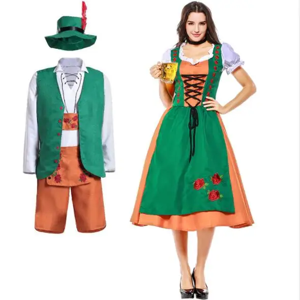 Костюм для мужчин и женщин немецкая Бавария Октоберфест пивной фестиваль одежда