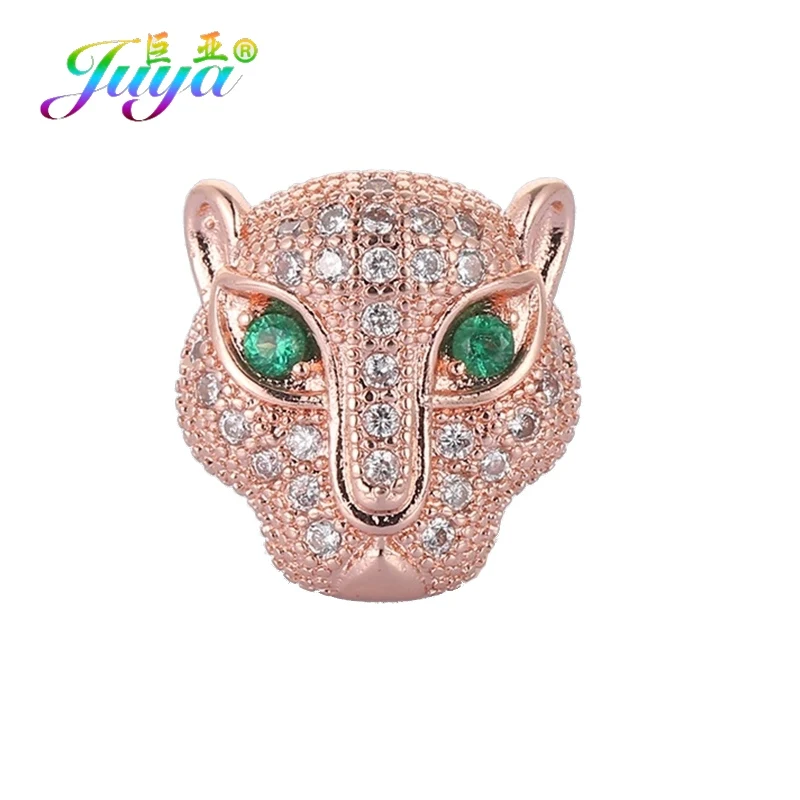 As Photo Juya DIY, для женщин и мужчин, натуральные камни, ювелирные изделия, европейский шарм, бусины ручной работы, леопард, Лев, голова Пантеры, металлические бусины, аксессуары - Цвет: As Photo