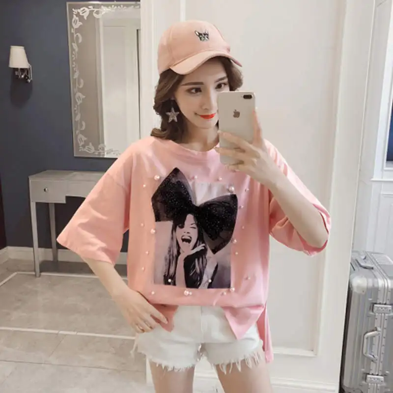 Женская хлопковая Футболка с круглым вырезом RUGOD повседневная футболка коротким