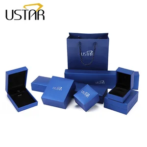 Ювелирная Подарочная коробка USTAR высшего качества для колец, серег-гвоздиков, ожерелий, браслетов и серег-подвесок