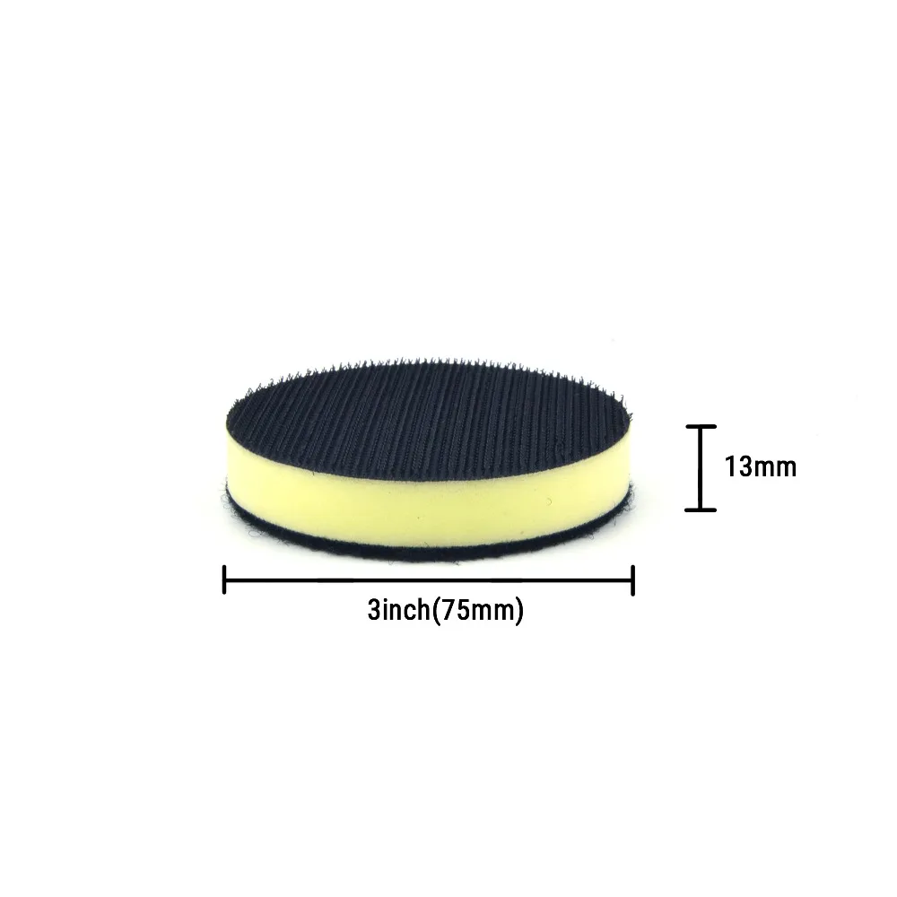 2PCS 3 Inch(75mm) Durable High Density PU Foam Surface Protection Interface Pads for 3&quot Back-up Sanding Pad Power Rotary Tools |