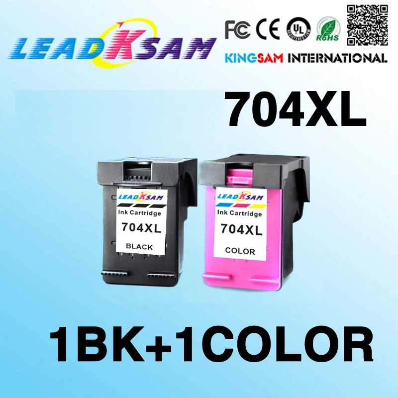 Чернильный картридж LEADKSAM 704 совместимый с hp704 704XL для принтера 2010 2060|ink cartridge|hp