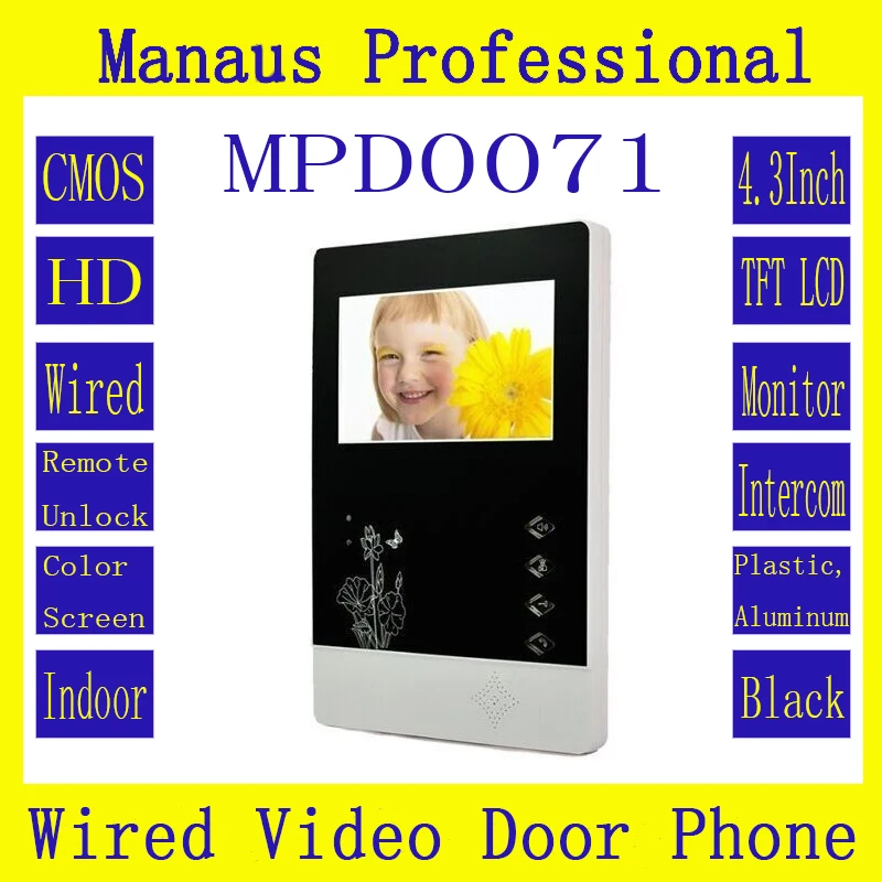 

D71b Hot Selling Professional Smart Home 4.3 inch Touch Screen Video Intercom Phone,New Indoor Monitor Video Doorphone Door Bell