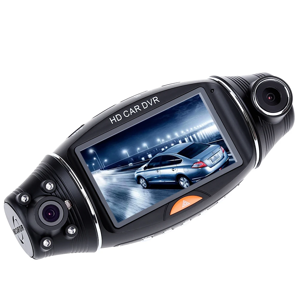 2 7 дюймов R310 двойной объектив HD Автомобильный видеорегистратор Камера GPS ИК