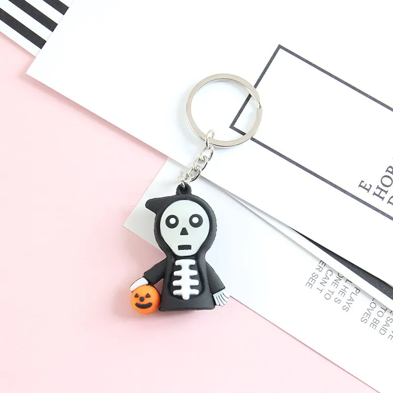 Брелоки в стиле Хэллоуина подарок Death Скелет тыквы Декор вечерние ювелирные