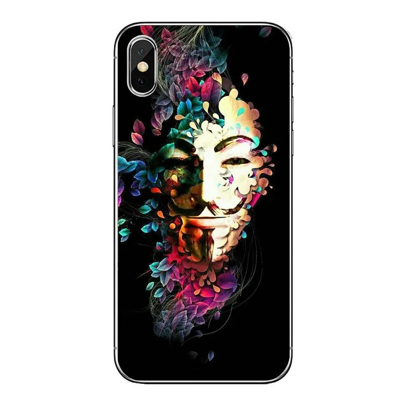 Для Motorola Moto x4 E4 E5 G5 G5S G6 Z Z3 G3 C Play Plus Фокс Маска Анонимус мягкие прозрачные чехлы |