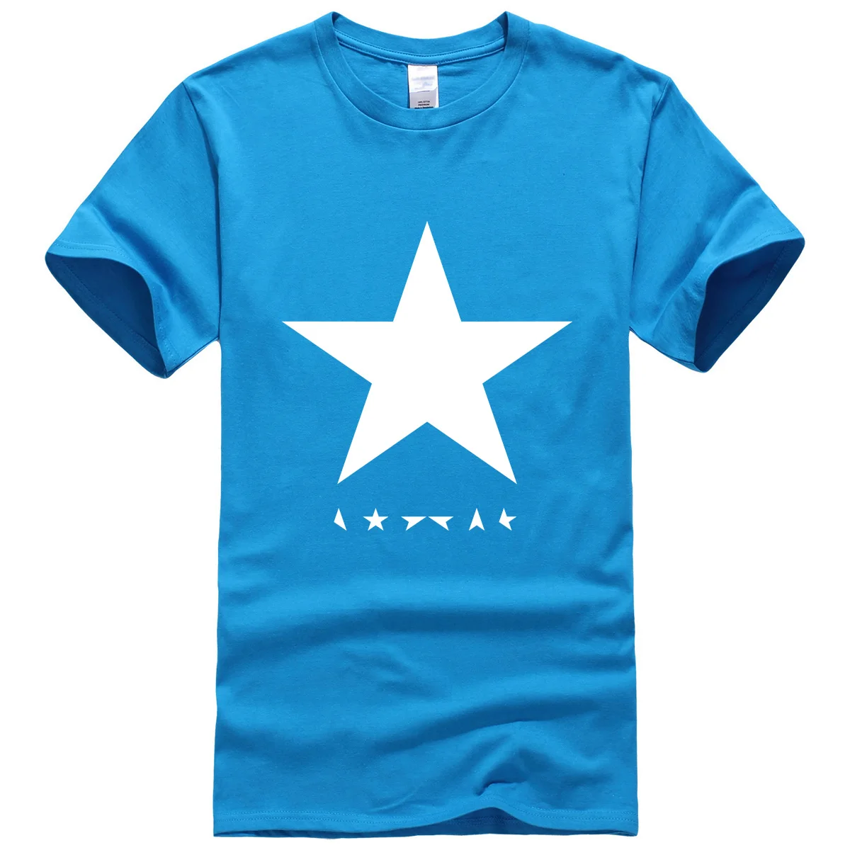light blue Хит лета, мужские футболки, герои Дэвида Боуи, черная звезда, логотип, модная футболка для мужчин, Футболка мужская хип-хоп спортивная одежда, топ, футболка - Цвет: light blue