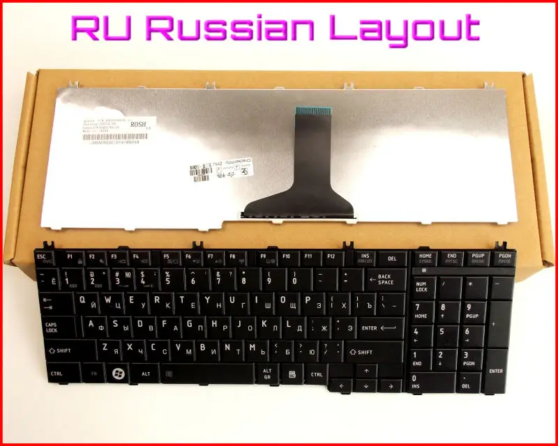 

Новая клавиатура RU Русская версия для ноутбука Toshiba Satellite C655-S5225 C655-S5229 C655-S5231 C655-S5208 черный