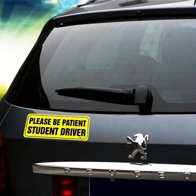 Новинка 2018 пожалуйста проявите терпение автомобильный стикер студенческий