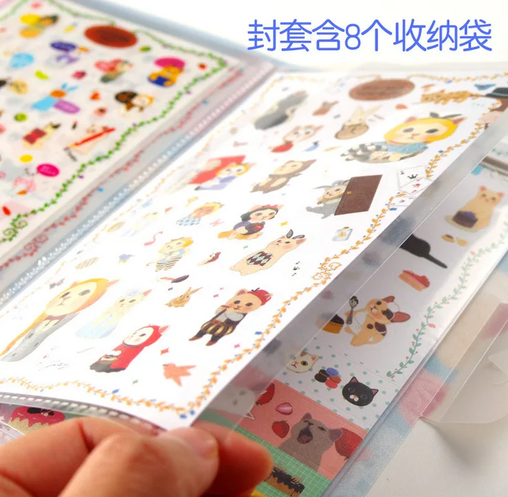 Japanese Style Cat Pet Animal Zoo Kawaii Sticker Pack Lovely Kitten Diary Scrapbooking Accessories Wall for Kids Room | Канцтовары для