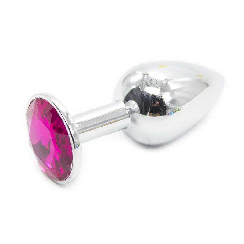 Анальная пробка из нержавеющей стали с бусинами ювелирные изделия кристаллами