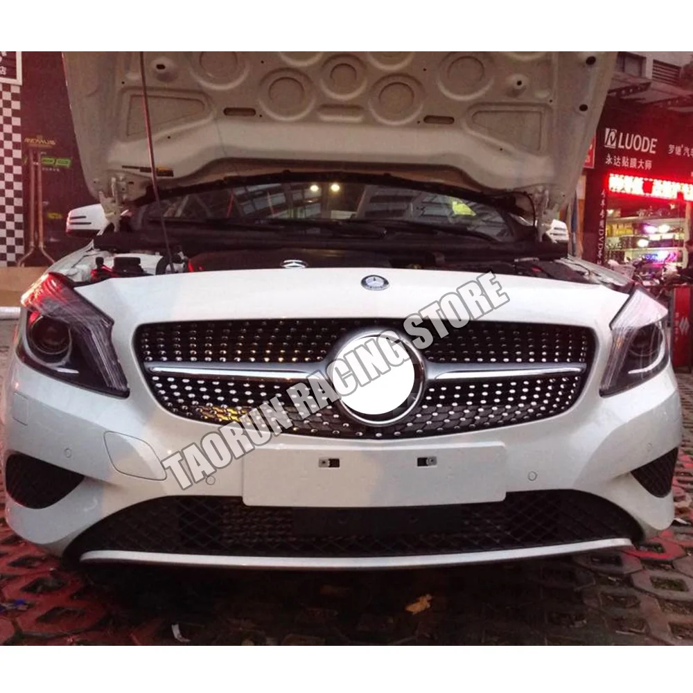 Серебряный ABS Алмазный передний гриль решетка для Mercedes Benz W176 A-CLASS A180 A200 A260 A45 AMG 2013