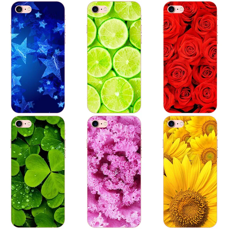Мягкий силиконовый чехол для iPhone 6 6S iphone6 Чехлы Цветы мультфильм кошка окрашенные