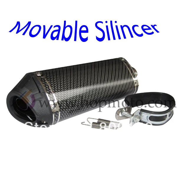 

Pit Bike 38mm Exhaust Muffler with move blow-down silencer /Mute Carbon fiber dirt bike detuner use