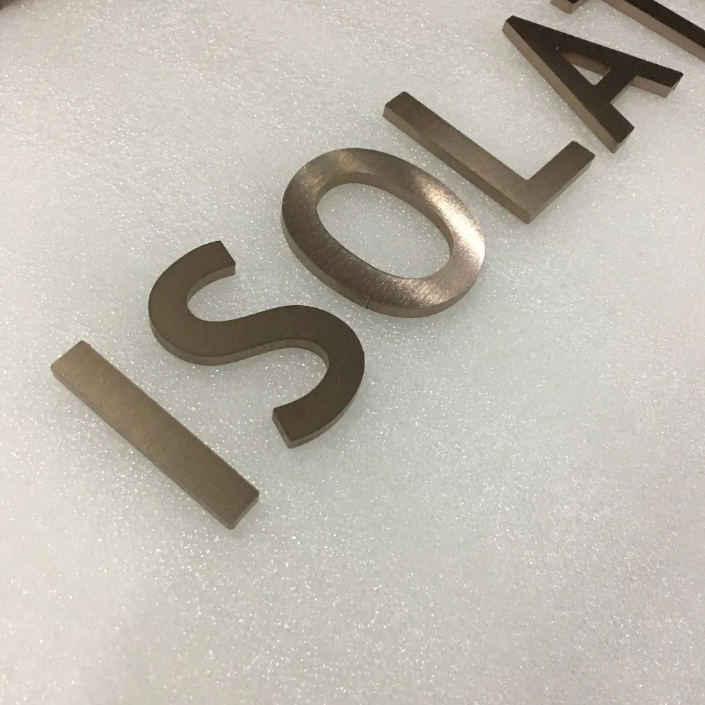 Предварительная продажа заказной DIY логотип Алфавит из нержавеющей стали