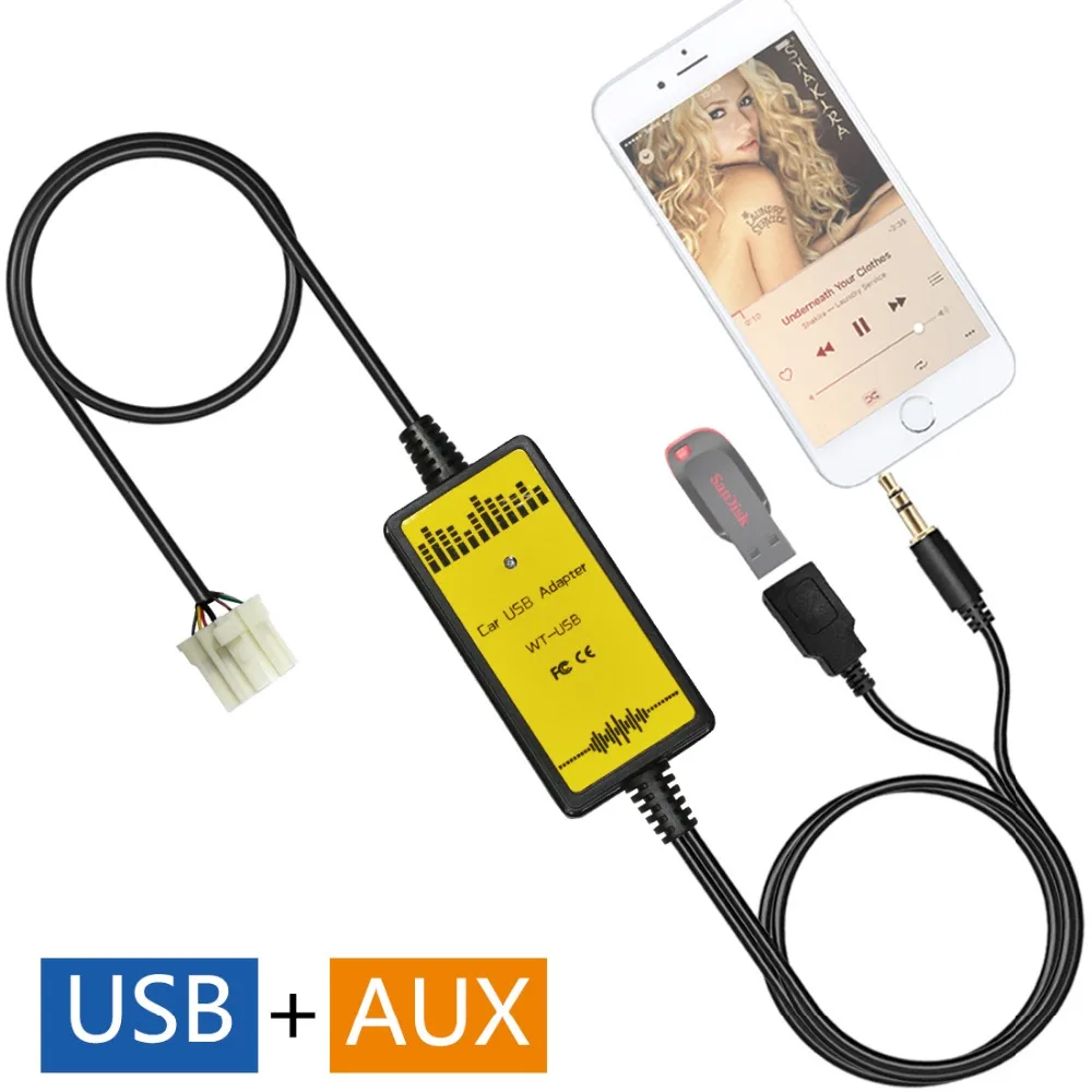 Автомобильный USB AUX аудио Mp3 адаптер CD Changer для 2003-2008 Miata/MX5 (non Bose) | Автомобили и