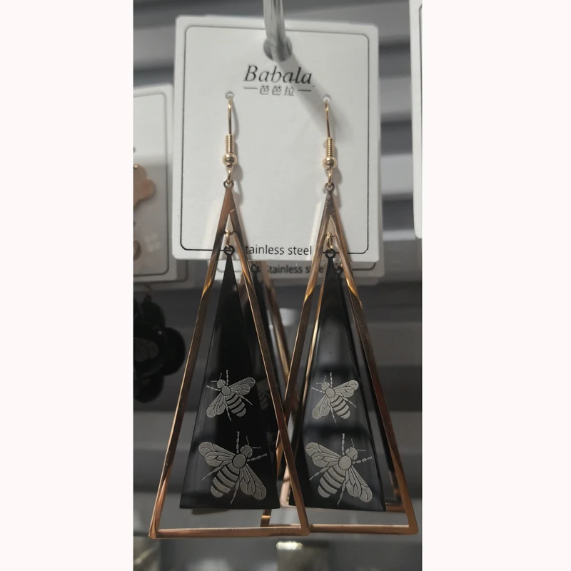 Женские серьги-гвоздики, дизайнерские, серьга из титановой стали, 100%