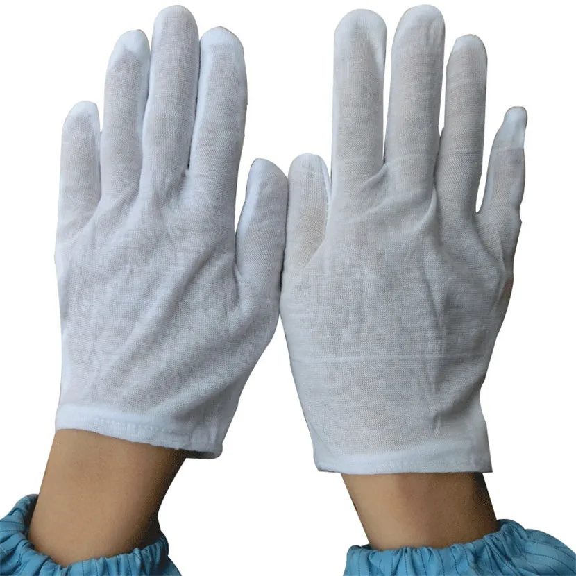 Белые хлопковые перчатки для конного спорта Сережки 12 пар|work gloves|gloves workwhite cotton work